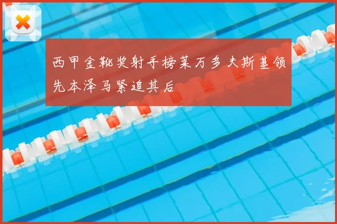 西甲金靴奖射手榜莱万多夫斯基领先本泽马紧追其后